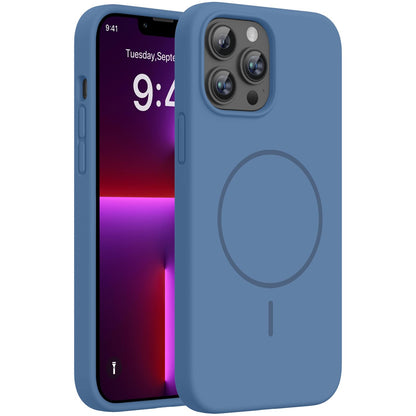 Miracase Magnetic for iPhone 17 Pro Case, Compatible with MagSafe, Integrated Silicone Camera Control Cover, 3.0mm Thicken Shockproof Drop Protection Phone Case for 17 Pro,Dark Blue