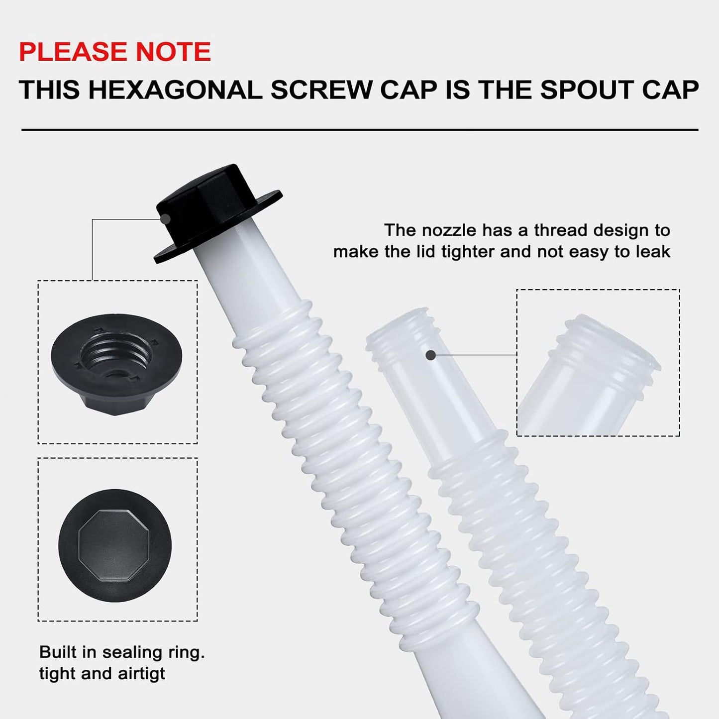 Gas Can Spout Replacement Kit by Zoolowua