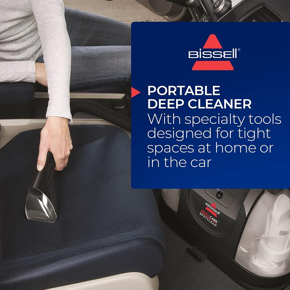BISSELL – Tragbarer Teppichreiniger – Little Green Teppich- und Polstermaschine – 1,4 l Fassungsvermögen mit Fleckenbürste und selbstreinigendem Hydro-Rinse-Werkzeug für den Einsatz zu Hause und im Auto
