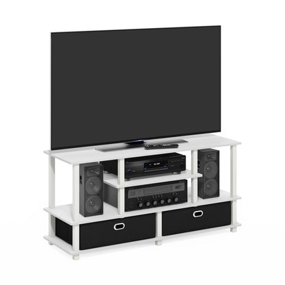 Furinno TOMI TV Stand, 5-Cube Entertainment Center with Open Shelf, Reversible TV Console, for Living Room, Bedroom, Home Office, Green