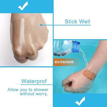 Tattoo-Nachsorgeverband – Wasserdichtes Pflaster zum Hautschutz – „Zweite Haut“ Verband zur Wundheilung – Transparente Tattoo-Folie – Sterile und sichere Klarsicht-Verbandsrolle für Tattoo-Zubehör