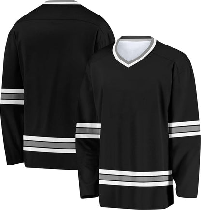 Individuelles Hockeytrikot für Herren/Damen/Kinder/Jugendliche, personalisierbar mit Name/Nummer/Logo, Übergröße Hockey-Shirt