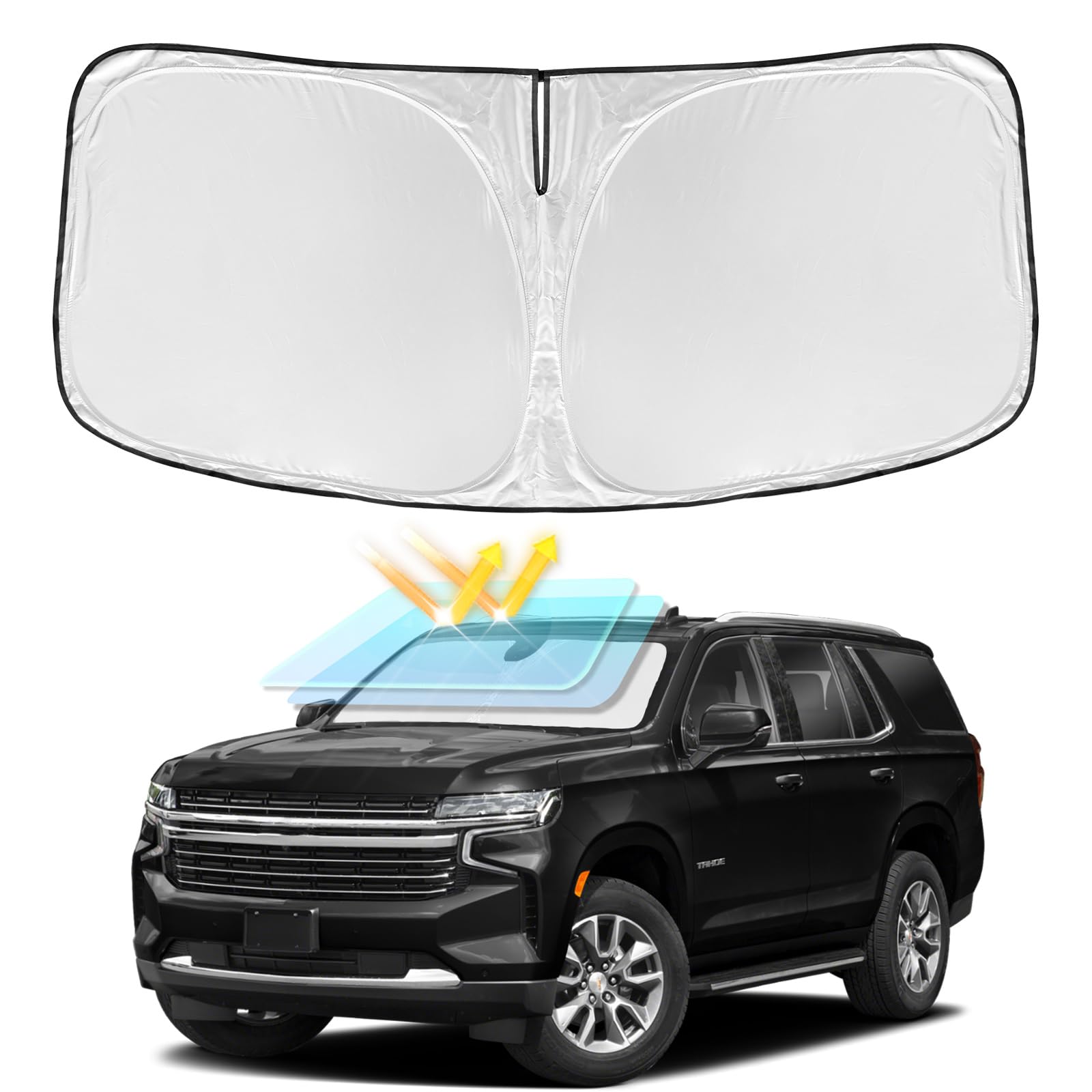 for Toyota Tacoma 2016-2023 2024 2025 2026 Sun Shade Sunshade Windshield Cover - 4 Layers Front Window Shade Custom Fit Tacoma 2Dr 4Dr Pickup Sun Visor 240T Shade Blocks UV Rays Car Accessories