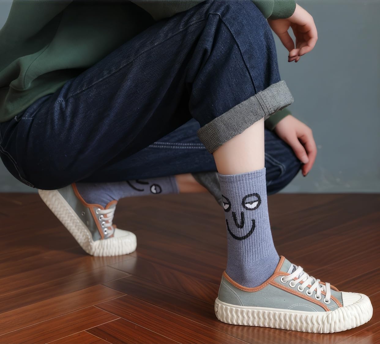 Lustige Crew Socken Bunte Neuheit Niedliche Casual Crew Socken Geschenkpackungen für Damen Herren