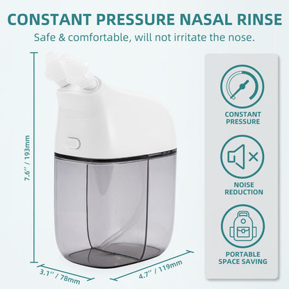 Nasal Irrigation System, Nasal Rinse Machine, Sinus Rinse Machine, Sinus Cleaner Machine with Water Tank & Waste Collection Tank - Nose Cleaner for Sinus,SinusAdult,Allergy Relief - Blue