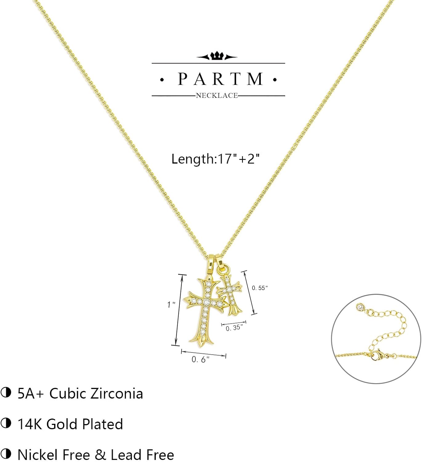 Elevate Your Style with the Partm Double Cross Necklace