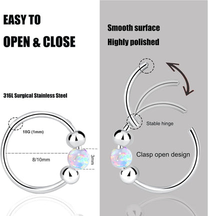 Minimalist Opal Earrings for Sensitive Ears