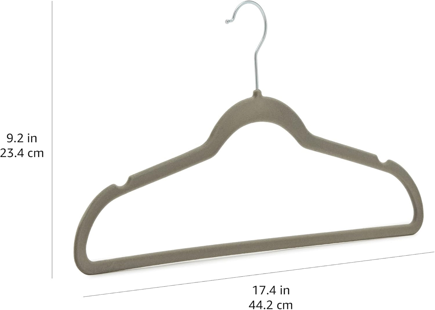 Amazon Basics Samtkleiderbügel für Anzüge – 30er-Pack, Schwarz