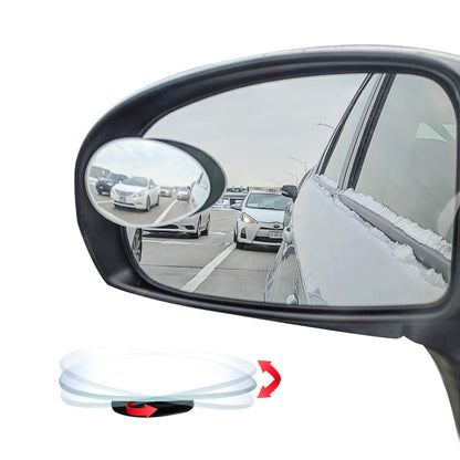 Ampper Blind Spot Mirror, 2" Round HD Glass Frameless Convex Rear View Mirror, Pack of 2