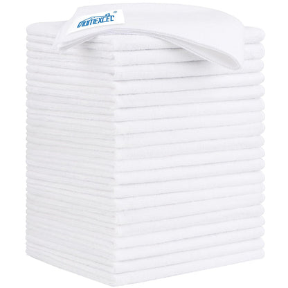 HOMEXCEL Microfiber Cleaning Cloth 12 Pack, 12.5 x 12.5 inch Microfiber Towels for Cars, Ultra Absorbent Car Washing Cloth, Lint Free Streak Free Cleaning Rags for Car, Kitchen, and Window (Grey)