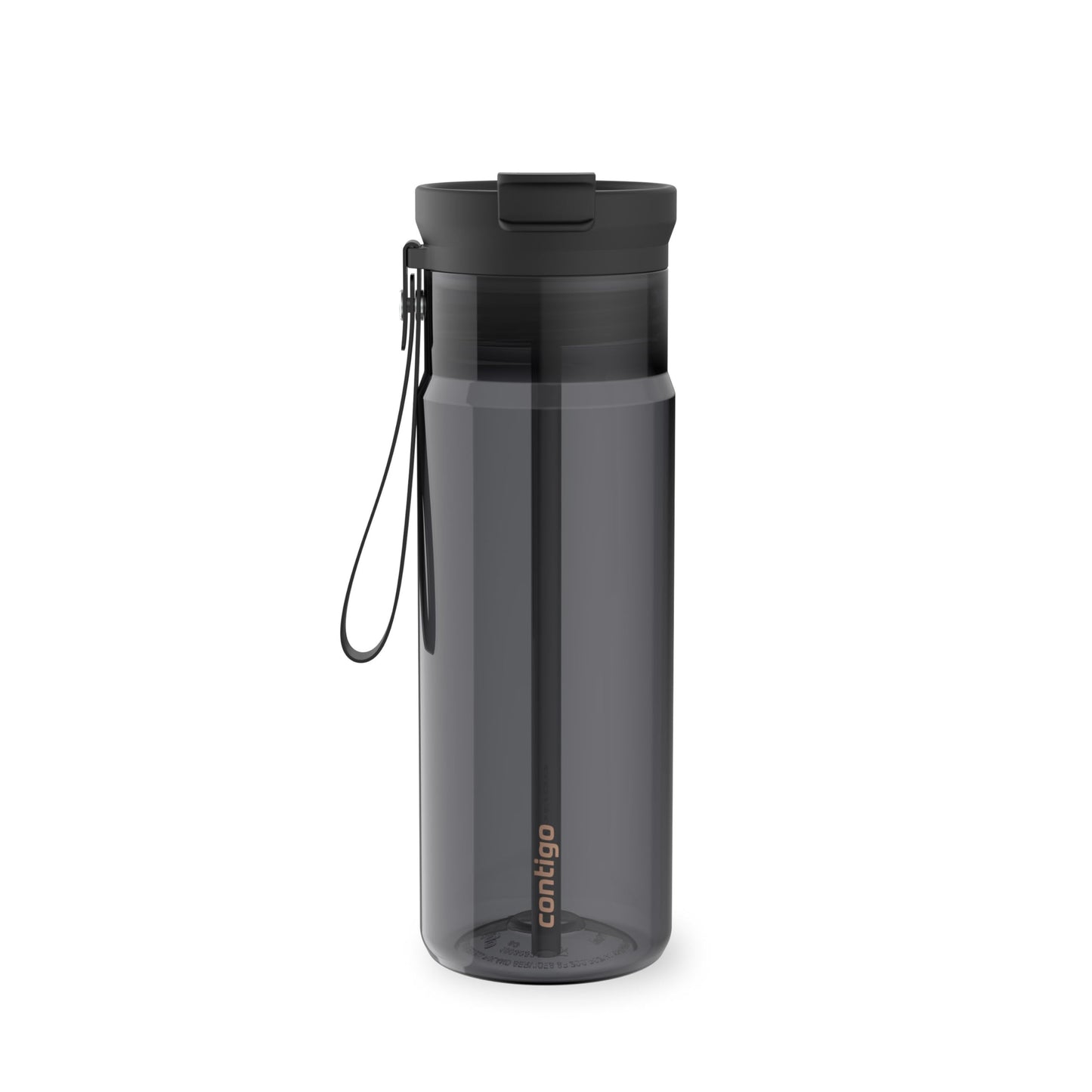 Contigo DualSip 24 oz Tritan Plastic Water Bottle with Carry Strap & 2-in-1 Leakproof Lid (Straw or Spout), BPA-Free, Dishwasher Safe