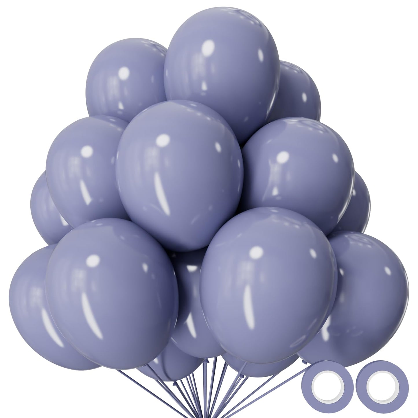 110pcs Black Balloon 12 inch, Black Latex Balloons for Birthday Party Baby Shower Wedding(with 2 Ribbons).