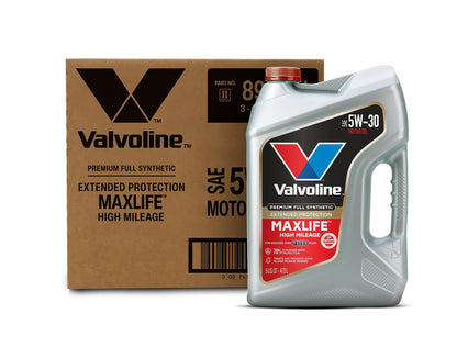 Valvoline MaxLife High Mileage 5W-30 Synthetic Blend Motor Oil 5 Quart