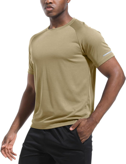 Boyzn 1er, 3er, 5er oder 7er Pack Herren-Trainings-Laufshirts, Dry Fit feuchtigkeitsableitendes T-Shirt, Gym Sport Kurzarm-T-Shirts