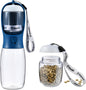 Cibaabo Dog Water Bottle with Food Container, Travel Puppy Water Bowl, Portable Pet Dispenser, Dog Gift Stuff Accessories Items, Puppy Essentials Necessities for Yorkie Cat Walking and Hiking