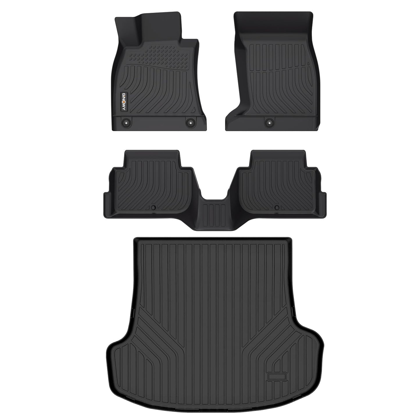 GINOWY-Floor Mats for Toyota 4Runner 1996-2002,1st+2nd Row,TPE All Weather Car Mats Custom Fit Rubber Floor Liners Car Accessories for Toyota 4Runner