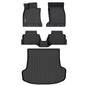 GINOWY-Floor Mats for Toyota 4Runner 1996-2002,1st+2nd Row,TPE All Weather Car Mats Custom Fit Rubber Floor Liners Car Accessories for Toyota 4Runner