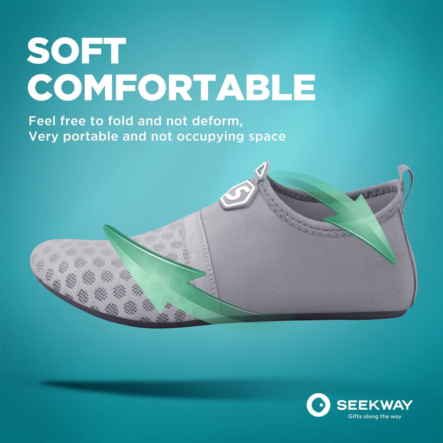 SEEKWAY Wasserschuhe Damen Herren Schnelltrocknend Badeschuhe Aquaschuhe Barfuß Rutschfest Schwimmen Pool Outdoor Surfen Fluss See Yoga
