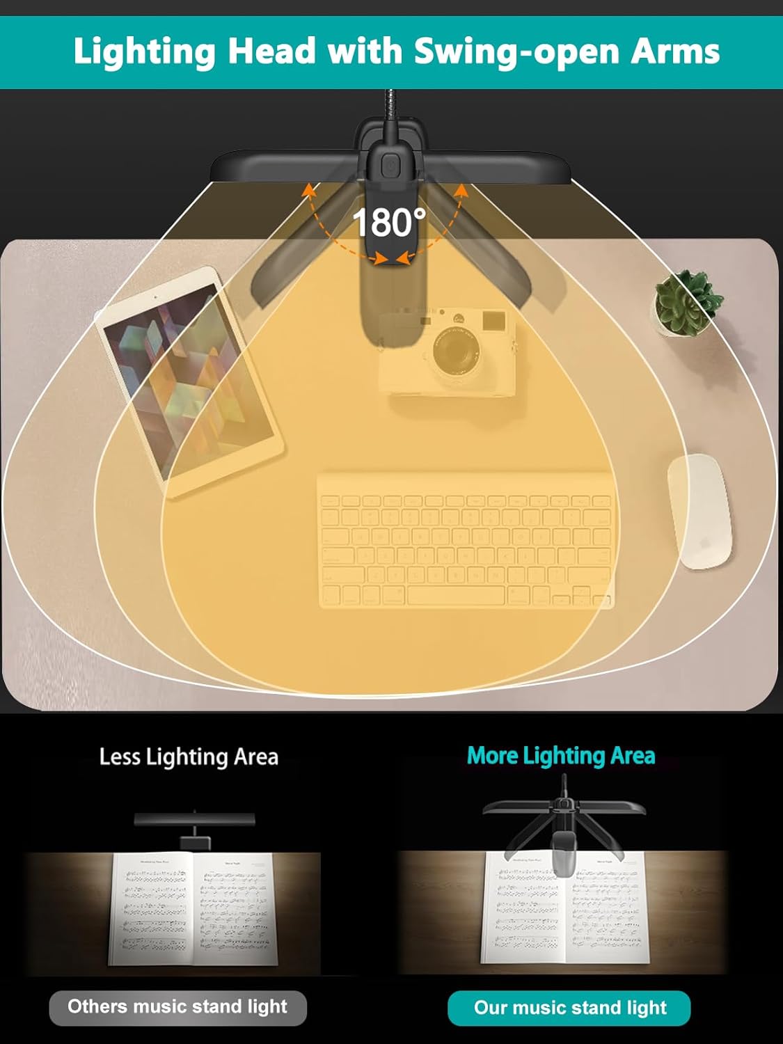 Vekkia 64 Led Rechargeable Music Stand Light