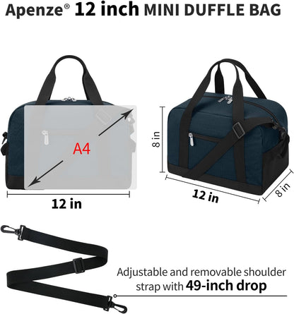 Kleine Sporttasche 18 Zoll Handgepäck Reisetasche für Wochenendtrips Sport-Schwarz