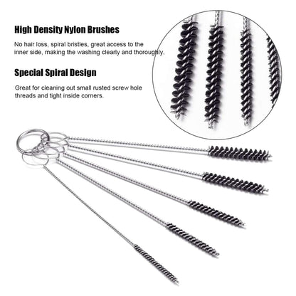 ABEST AirbrushSpray GunCarburetorCleaning Tool Set,13 Cleaning Wires Set + 5 Cleaning Needles + 5 Nylon Brushes + 1 Repair Tool for Removing Nozzle Paint, Dirt, Tattoo Tube,Carb Carburetor