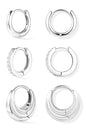 Inerney 14K Gold Plated Huggie Hoop Earrings for Women, Small Sterling Silver Earring Set Hypoallergenic Cartilage Helix Stacks, Mini Dainty Cute Trendy Birthstone Jewelry Gift for Multiple Piercings