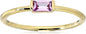 Amazon Essentials Yellow 18K Gold Plated Sterling Silver Created Alexandrite Cirumdum June Fashion Stackable Ring, Size 9