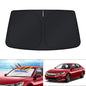 KUST Windshield Sun Shade for 2017-2026 Tesla Model Y/Model 3 Sunshade Accessories (Fit 2025-2026 Model Y Juniper / 2024 Model 3 Highland) Upgraded Foldable Sunshade, Blocks UV Rays Keep Car Cool
