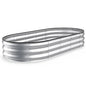Kesfitt Raised Garden Bed, 5x2x1 FT Galvanized Steel Metal Raised Garden Bed, Oval Open-Bottom Design, 12-Inch Deep for Outdoor Vegetable & Herb Gardening, Fruit Green
