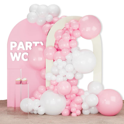 PartyWoo White Balloons 140 pcs Different Sizes of 18 12 10 5 Inch White Balloons Arch Kit Garland for Wedding Baby Shower Birthday Bridal Shower Graduation Engagement Party Decorations White-Y13