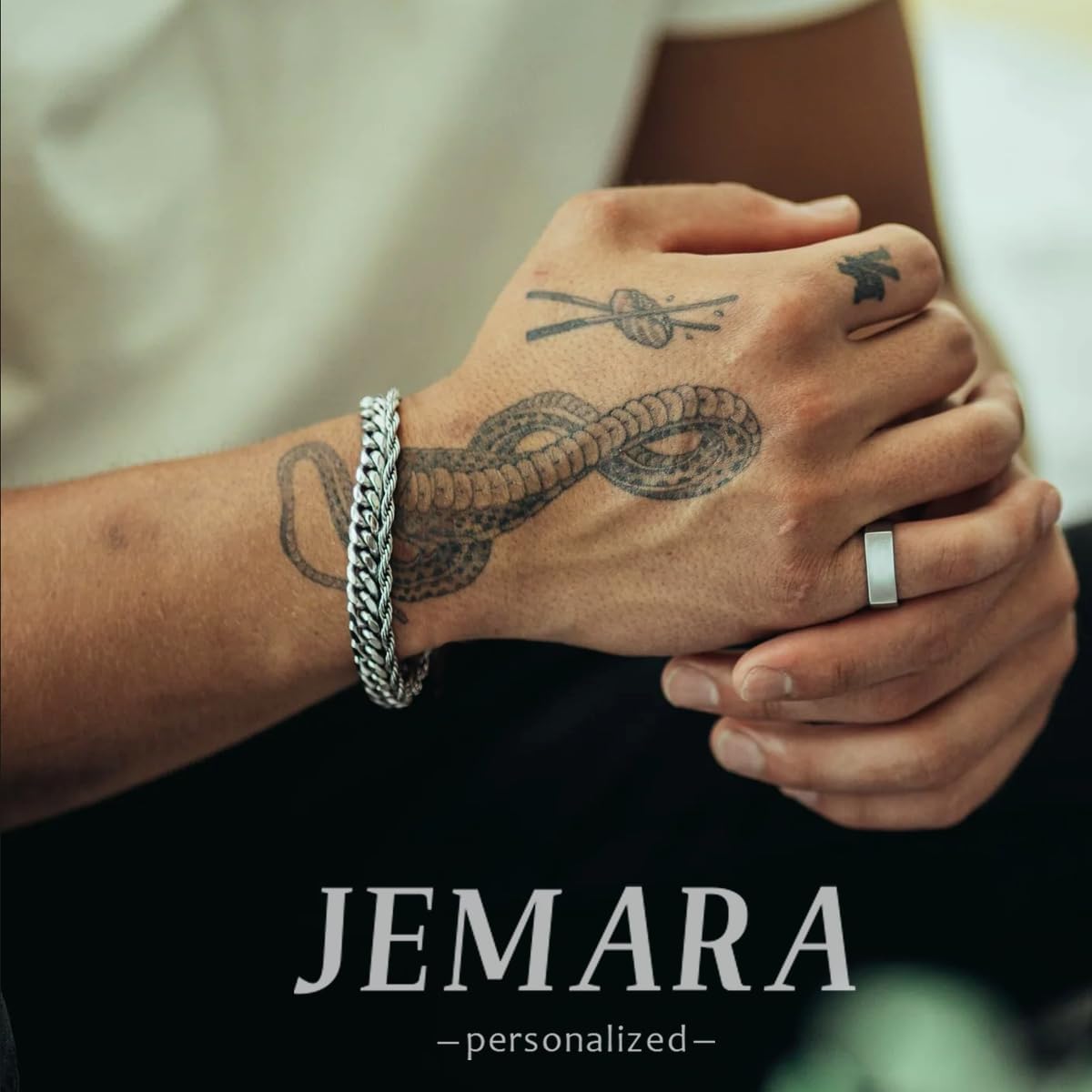 3 Stück Herren Silber Armbänder, robustes Curb Edelstahl Breite Schlangenkette Figaro Cuban Armband Set 7/7.8+1.2 Zoll verstellbares Stapel-Silberkettenarmband für Männer