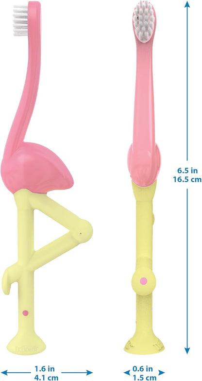 Dr.-Brown's-Trainingszahnbürste-für-Babys-und-Kleinkinder,-weich-für-die-ersten-Zähne,-Giraffe,-BPA-frei,-0-3-Jahre