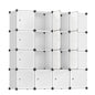 SONGMICS Cube Storage Organizer, Set of 16 Plastic Cubes, Closet Organizers and Storage, Room Organization, Bedroom Living Room, 12.2 x 48.4 x 48.4 Inches, Rustic Brown ULPC442A01