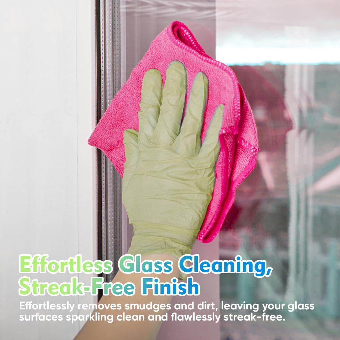 HOMEXCEL Microfiber Cleaning Cloth 12 Pack, 12.5 x 12.5 inch Microfiber Towels for Cars, Ultra Absorbent Car Washing Cloth, Lint Free Streak Free Cleaning Rags for Car, Kitchen, and Window (Grey)