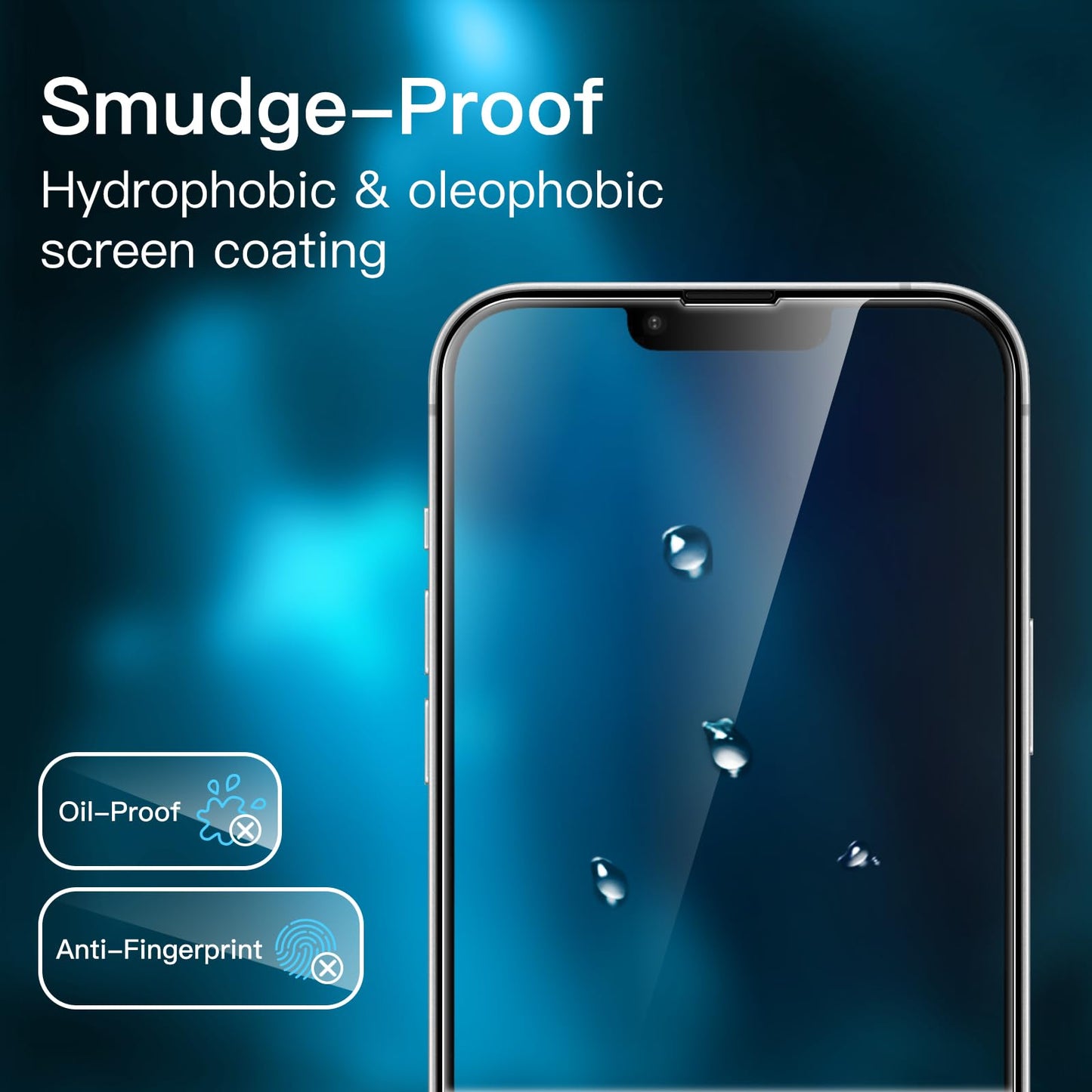 JETech Displayschutzfolie für iPhone 16 6,1 Zoll, gehärtetes Glas mit einfachem Installationstool, Case-Friendly, HD Klar, 3 Stück