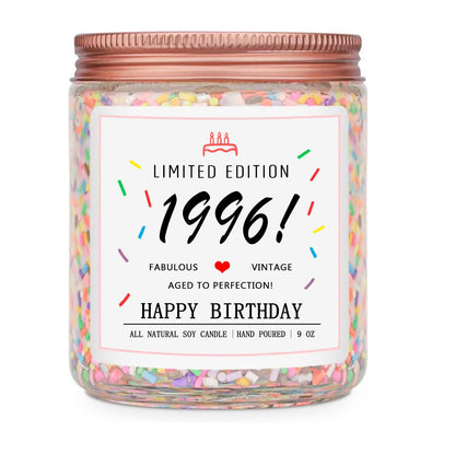 Homsolver 40th Birthday Gifts for Women Ideas, Decorations Gifts for 40 Year Old Woman, 40th Birthday Candles - Limited Edition 1986 Handmade (Vanilla Birthday Cake Scent with Sprinkles)