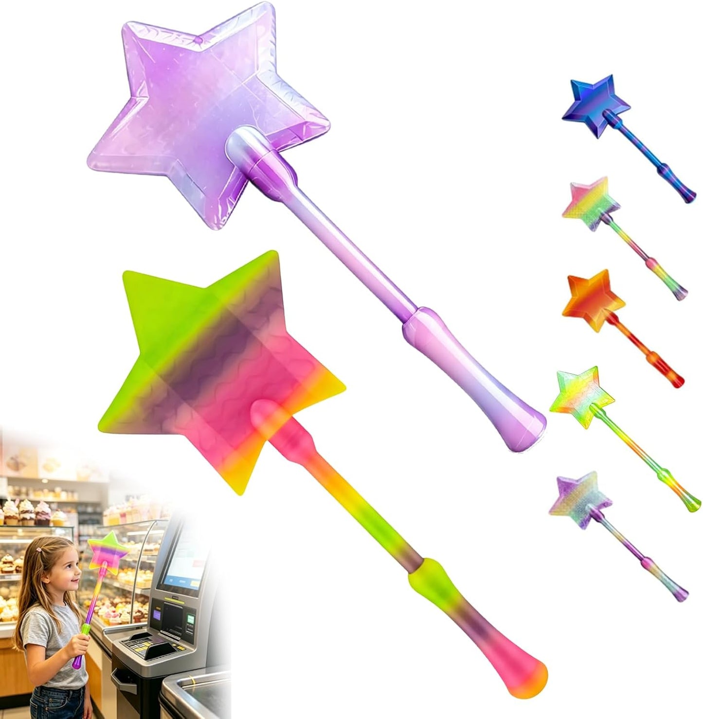 Credit Card Wand, Tap to Pay Wand, Magic Wand Credit Card Holder, Fairy Pay Wand - 3D Printed Contactless Payment Card Holder, Star Magic Fairy Wand for Easy NFC Checkout Debit & Credit Card Accessory-5