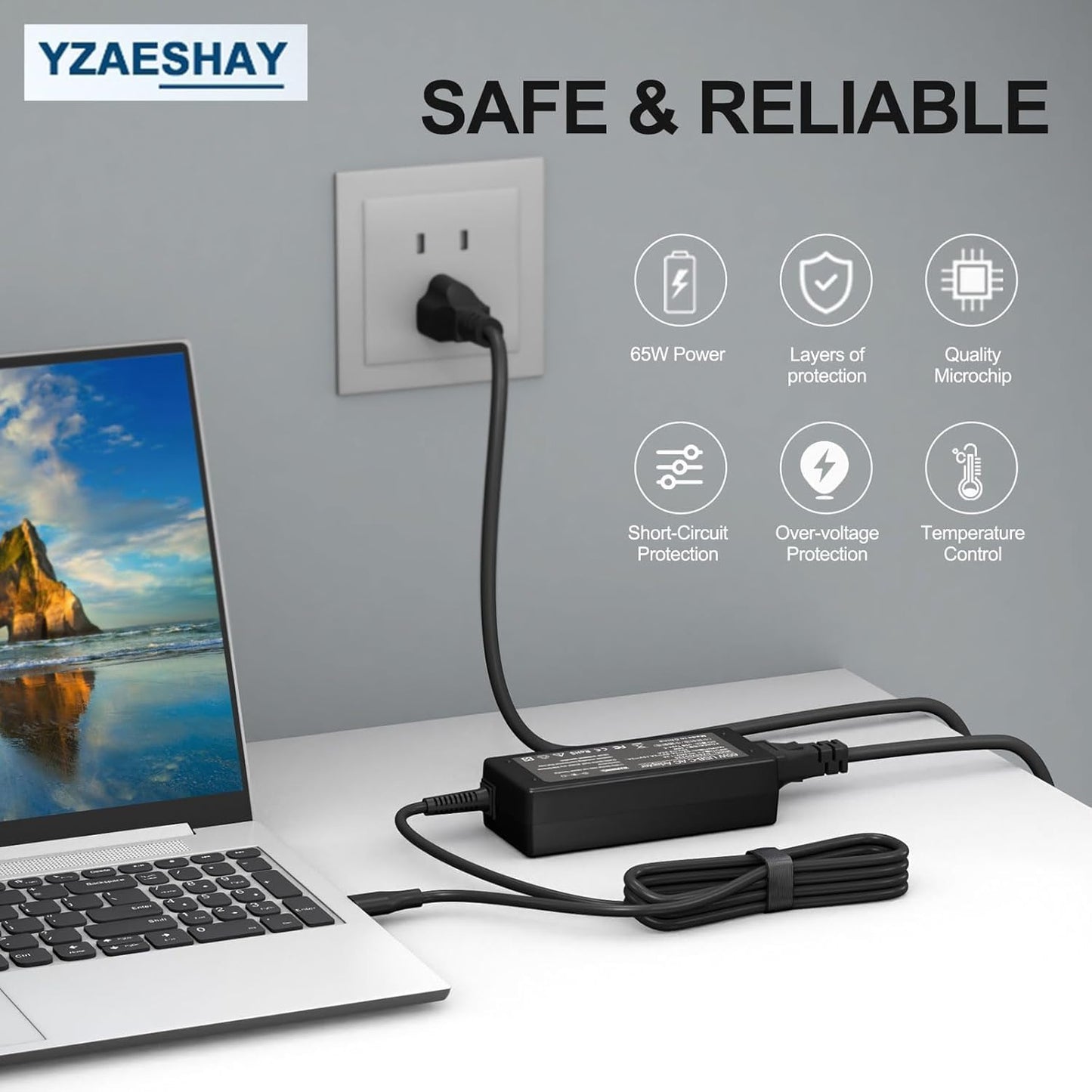 YZAESHAY 65W USB C Laptop Charger: A Reliable Power Companion