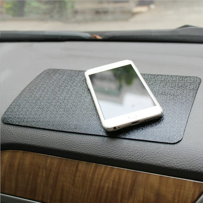 Auto-Armaturenbrett-Anti-Rutsch-Gummipad, 27 x 15 cm Universal rutschfeste Auto-Magic-Armaturenbrett-Haftmatte für Handys, Sonnenbrillen, Schlüssel, elektronische Geräte und mehr (Schwarz/Gitter)