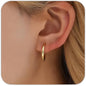 1 Pair 6mm Small Hoop Earrings for Women, Dainty 14K Gold Plated Huggie Hoop Earrings Hypoallergenic Lightweight Cartilage Earrings Set for Multiple Piercings for Sensitive (Gold/1.6mm)