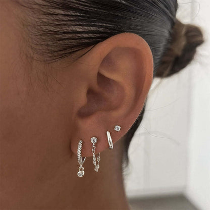 Gold Earrings For Women, Dainty Huggie Earrings Stack 14K Gold Plated Pearl Dangle Earrings for Women Trendy Cute Hypoallergenic Unique Gold Earring Stack Fashion Gold Jewelry Gifts