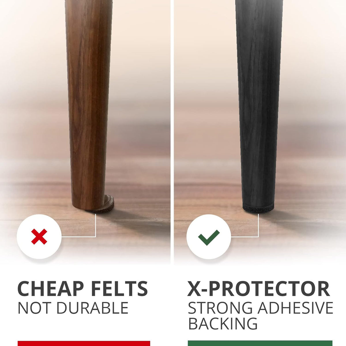 Felt Pads X-PROTECTOR - Giant 235 Pack Premium Furniture Pads. Huge Quantity Felt Furniture Pads Wood Floor Protectors for Furniture Feet – Best Hardwood Floor Protectors. Protect Your Wood Floors!