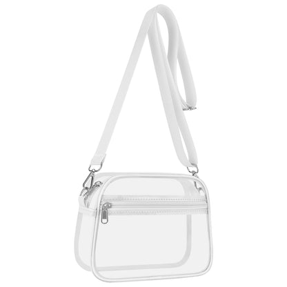 Clear Bag for Stadium Events Clear Sports Fan Handbags Purses with Adjustbale Strap for Concerts Festivals Game Day
