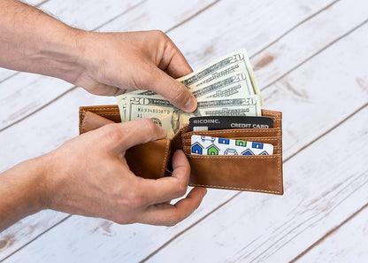 Rico Industries Bass Scene Laser Engraved Billfold Wallet