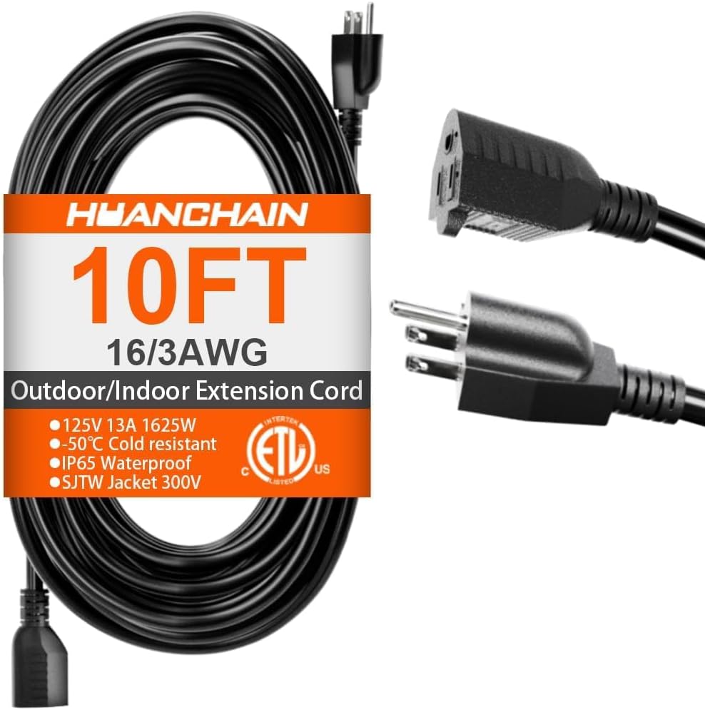 10FTBlack16AWG