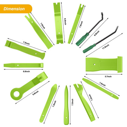 GOOACC 5PCS Auto Trim Removal Tool Kit No-Scratch Pry Tool Kit for Car Door Clip Panel & Audio Dashboard Dismantle -5PCS