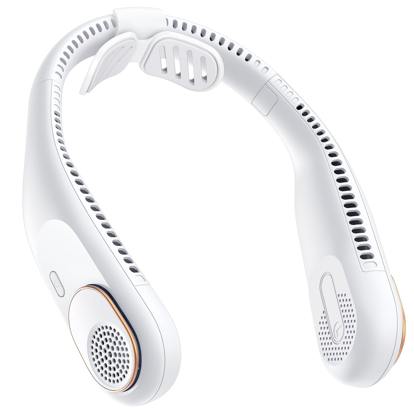 SWEETFULL Portable Neck Fan: 5200mAh Bladeless Personal Fan | 4 Speeds, 20H Max Runtime, No Hair Twist Quiet Wearable Fan for Travel | Birthday Gifts for Men Women Mom Dad
