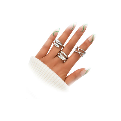 YEEZII Chunky Gold Rings for Women Non Tarnish, 18K Gold Plated Stackable Thumb Ring, Statement Women Rings Set