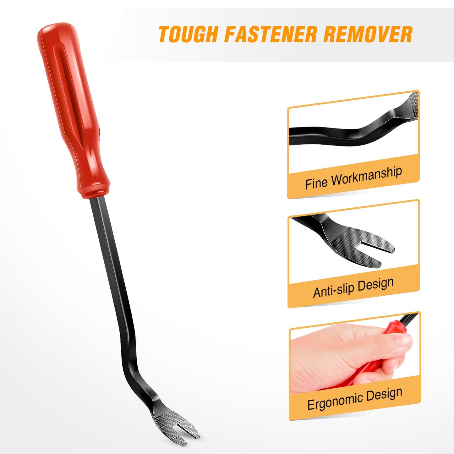 GOOACC 5PCS Auto Trim Removal Tool Kit No-Scratch Pry Tool Kit for Car Door Clip Panel & Audio Dashboard Dismantle -5PCS