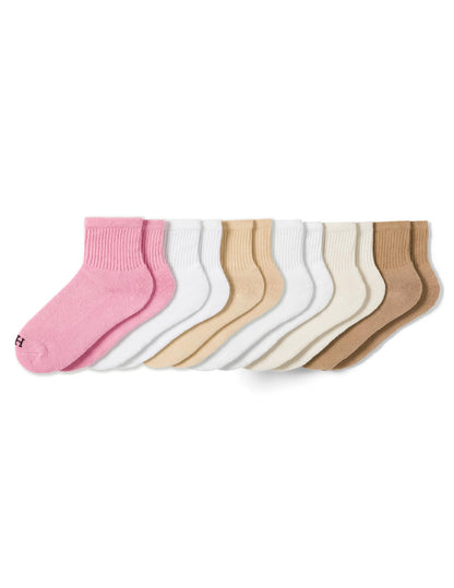 Hue Damen Mini-Crew-Socken, 6er-Pack, Weiß, Einheitsgröße